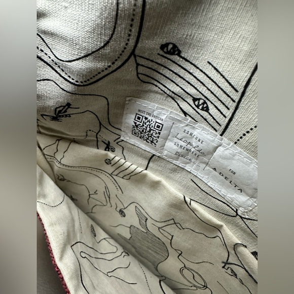 Someone Somewhere Envelope Travel Bag by Delta - Red and  Blue - Handmade - EUC - Picture 4 of 5